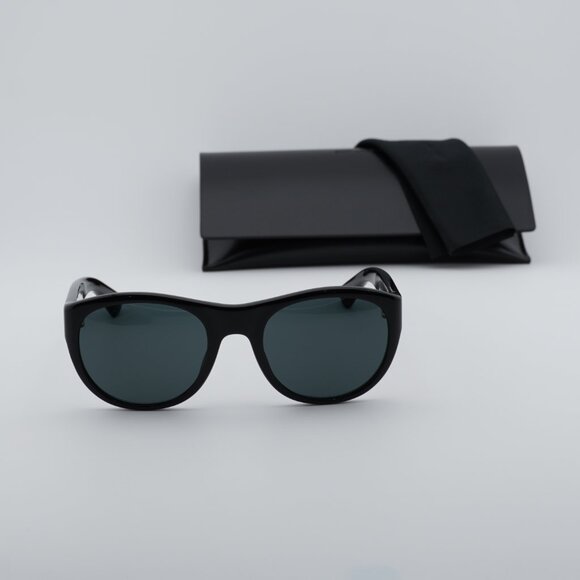 Saint Laurent SL 798 MAXIME 001 Sunglasses Black Oval Frame, Grey Lenses main image 11